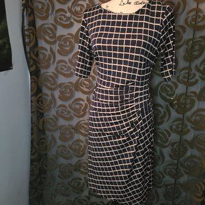 Women's Navy Blue Knee Length Dress
